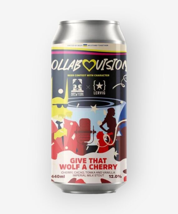 BREW YORK X LERVIG COLLAB VISION GIVE THAT WOLF A CHERRY