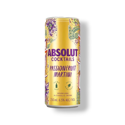 ABSOLUT COCKTAILS PASSIONFRUIT MARTINI 250 ML