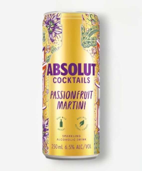 ABSOLUT COCKTAILS PASSIONFRUIT MARTINI 250 ML