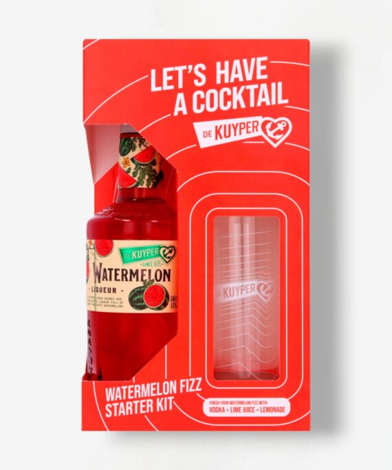 DE KUYPER WATERMELON FIZZ GIFTPACK 50CL