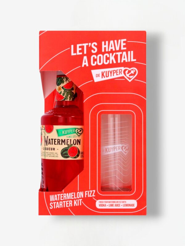 DE KUYPER WATERMELON FIZZ GIFTPACK 50CL